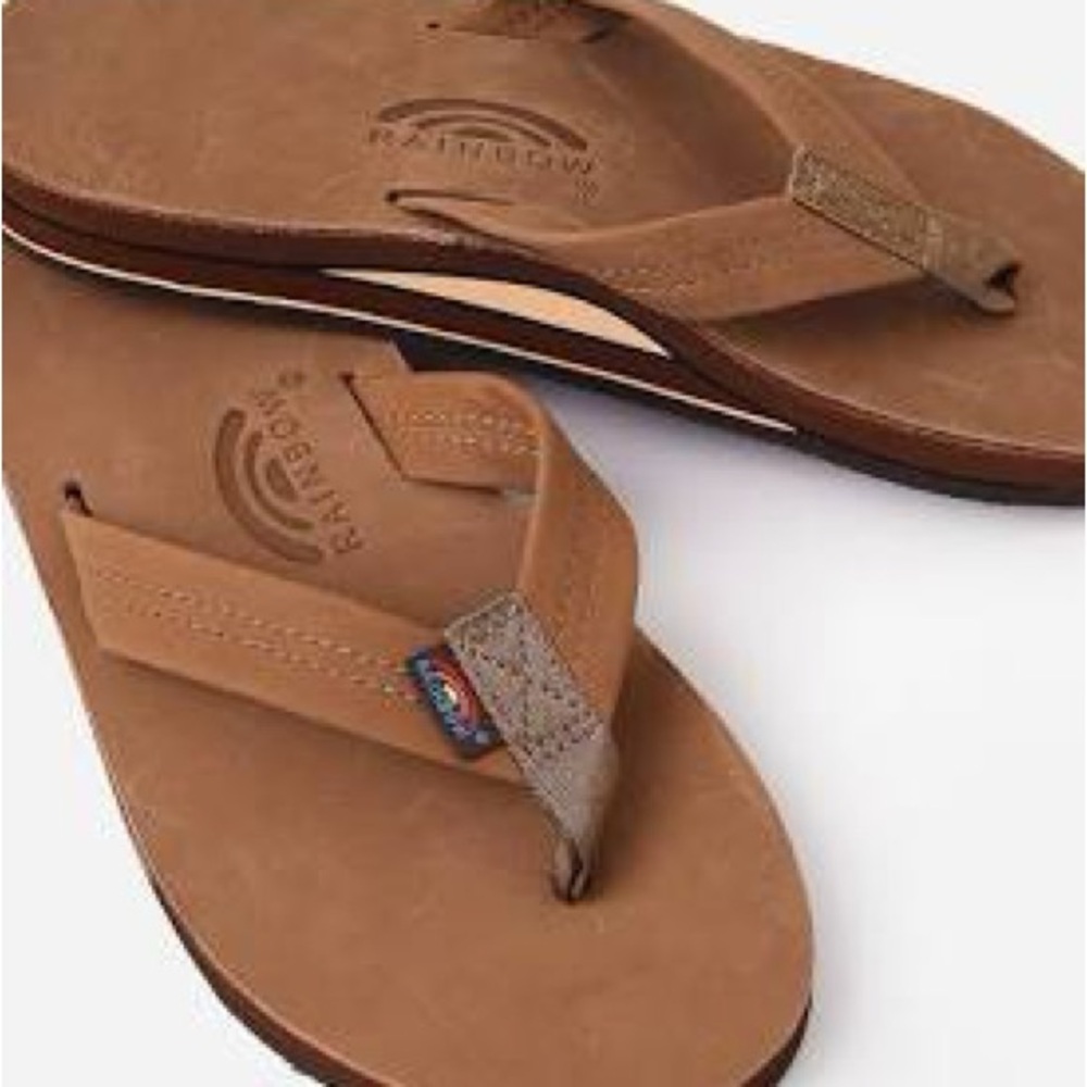 Rainbow Tan Leather Sandals
